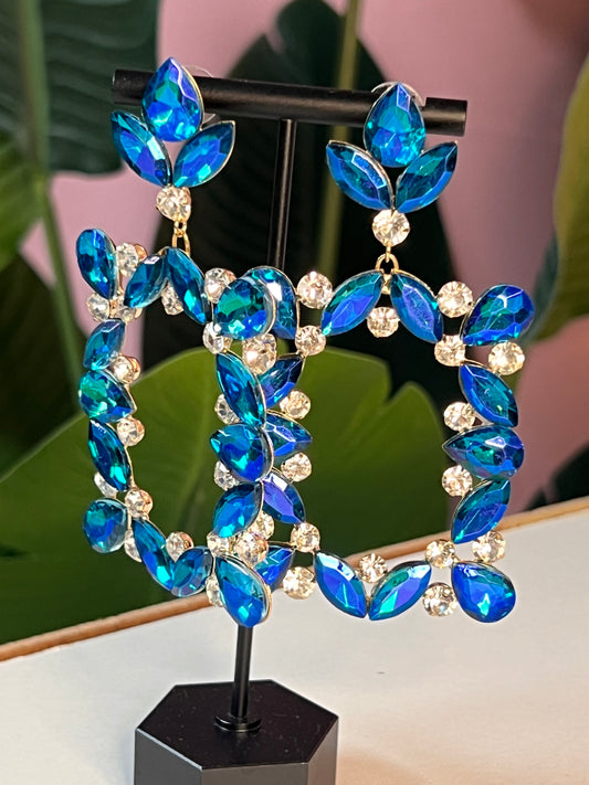 Blue Diamond Earrings